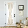 Cortinas semitransparentes NICETOWN puertas francesas 203 cm largo, elegantes filtro luz entrada puerta decoración dormitorio privacidad tapa trasera sujetador, 1 panel, 91 cm ancho, beige