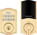 CONTIENE 26 PIEZAS Cerradura Inteligente Kwikset HomeConnect 620 | Z-Wave de Largo Alcance | Teclado sin Llave | Códigos Personalizables | Compatible con Ring Alarm | Latón Pulido Tradicional
