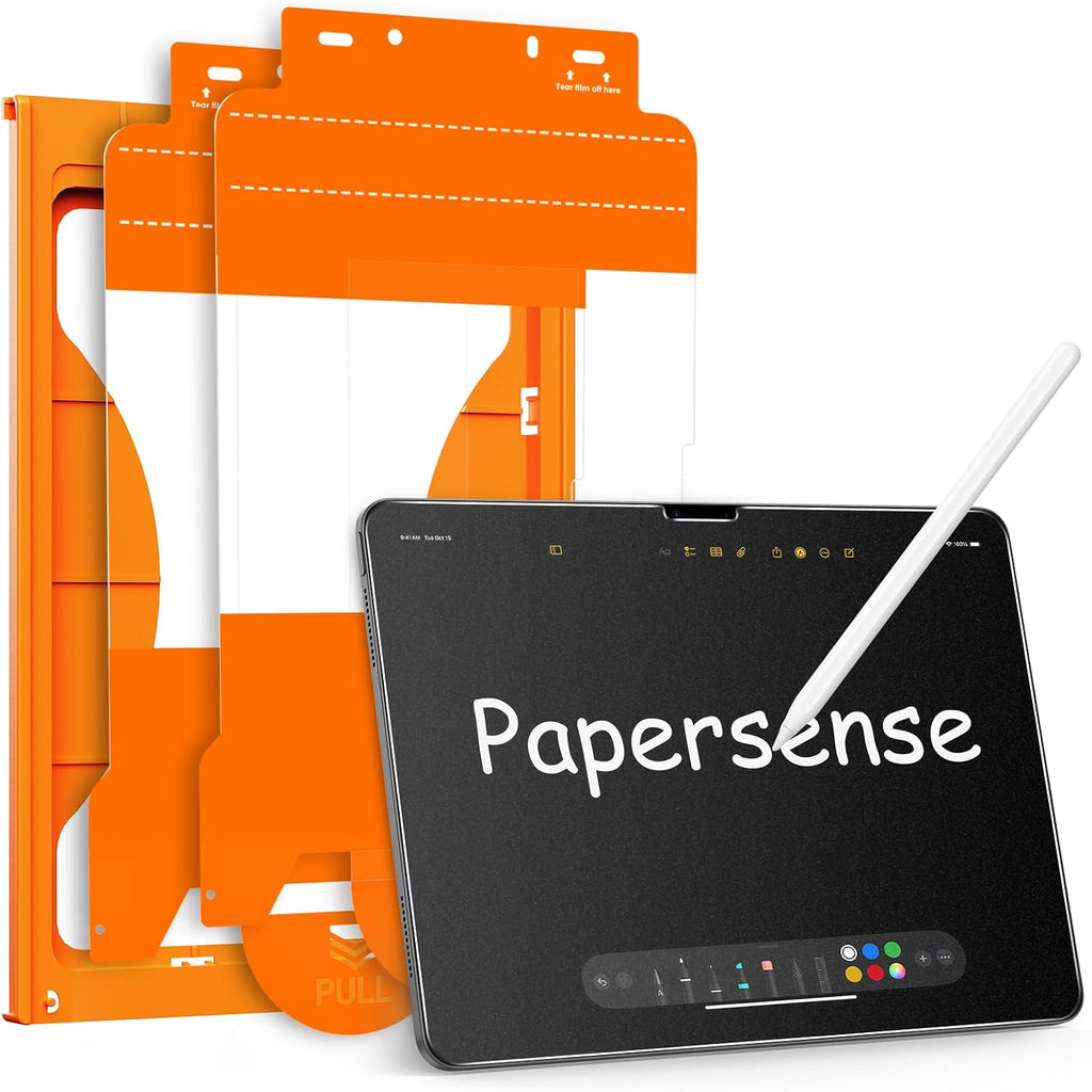 Protector de pantalla de papel OMOTON PAPERSENSE para iPad Pro de 13 pulgadas M5/M4 (8.ª/7.ª generación, 2025/2024), vidrio templado mate con bandeja de fácil instalación sin polvo, compatible con Apple Pencil, antirreflejos, paquete de 2
