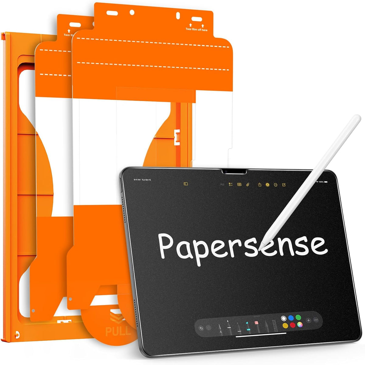 Protector de pantalla de papel OMOTON PAPERSENSE para iPad Pro de 13 pulgadas M5/M4 (8.ª/7.ª generación, 2025/2024), vidrio templado mate con bandeja de fácil instalación sin polvo, compatible con Apple Pencil, antirreflejos, paquete de 2