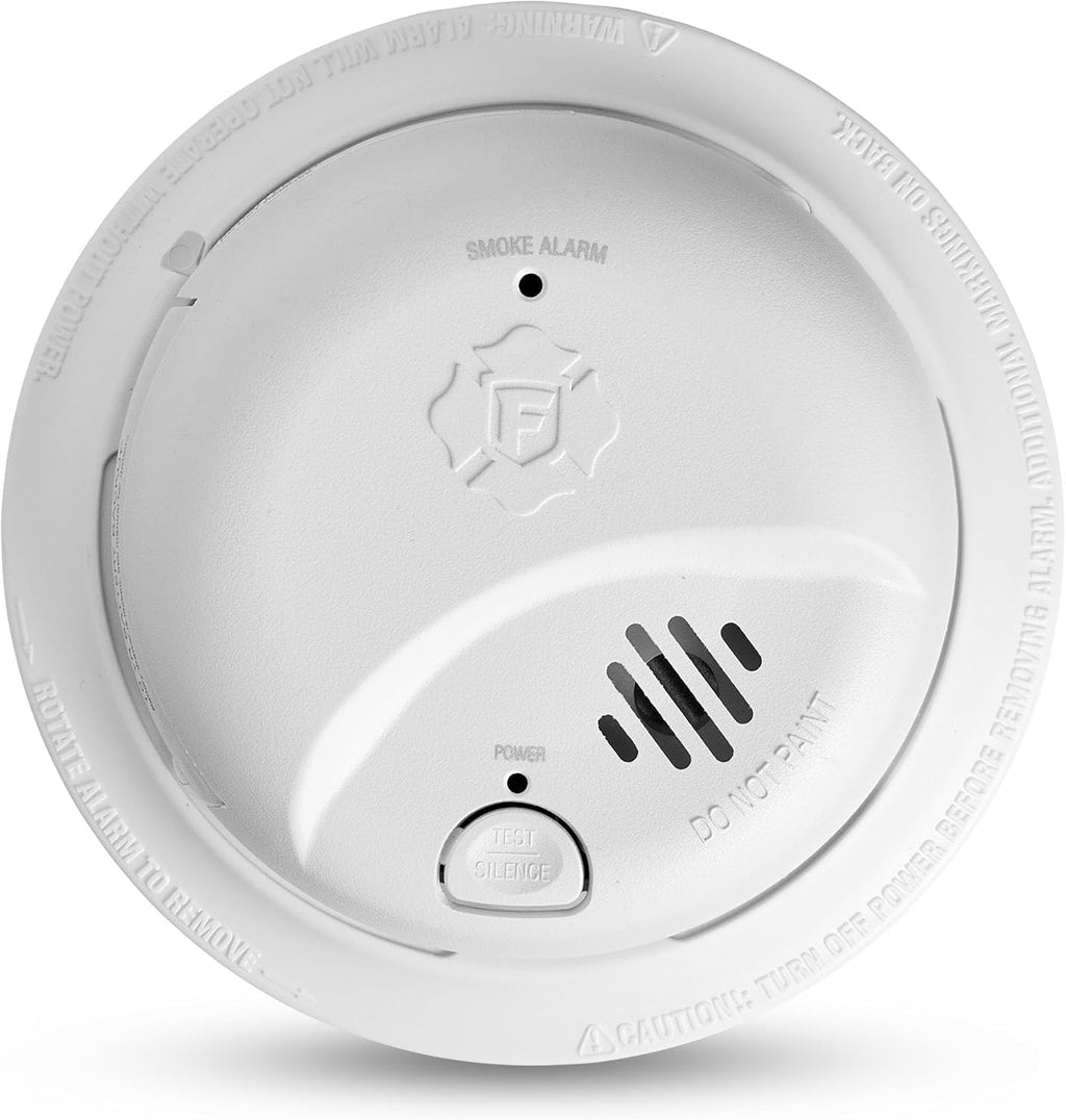 contiene solo 1 pieza First Alert SMI105-AC Alarma de Humo Interconectable Cableada | con Bateria de Respaldo de 10 Anos | Paquete de 1