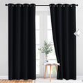 NICETOWN Cortinas Blackout para Dormitorio 213 cm de Largo | Set 2 Paneles | Termicas con Ojales que Reducen la Luz para Sala (132x213 cm)