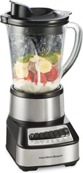 Licuadora Hamilton Beach Wave Crusher 700W – Jarra de Vidrio 40 oz, 14 Funciones y Cuchillas Ice Sabre