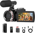 ZIMOCE 4K 60FPS Video Camera Camcorder with HDMI Cable, 48MP Vlogging Camera for YouTube, Dual Lens Camera Recorder, 21X Zoom Rotatable Screen Video Recorder with Mic, 2 Batteries &64GB Card (Small)