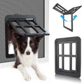 Puerta corrediza PETLESO para perros, mosquitera con cerradura y cierre magnético, fácil de instalar, para perros y gatos, 28 x 36 cm, color negro 