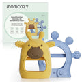 Mordedor para Bebés Momcozy – Silicona Grado Alimenticio, Alivia la Dentición 0-12 Meses, Amarillo y Azul