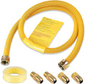 Conector Flexible de Gas 13 Pulgadas – Acero Inoxidable 3/4" | Kit para Secadora, Estufa y Calentador