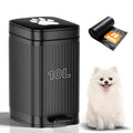 USADO-Bote de Basura para Heces de Perro Hahomei 10 Litros | Con Tapa, Pedal y 20 Bolsas | Contenedor de Desechos para Exterior | Cierre Suave, Control de Olores | Patio