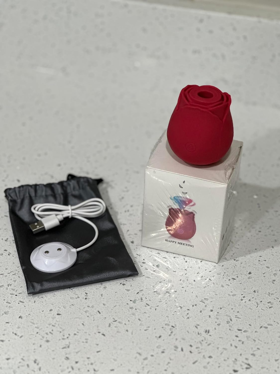Vibrador Succionador con Forma de Rosa para Mujer