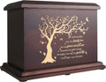 Urnas funerarias para cenizas humanas (adultos, hombres y mujeres), urnas de madera con caja y ataúd para cenizas (hombres, mujeres y niños), urnas funerarias grandes para cenizas (hasta 122 kg).