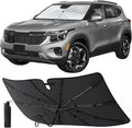 [2026 Actualizado] Parasol Premium Econour para Parabrisas, Plegable, Bloqueador Solar con Extensión Visor, Protección de Calor para Sedanes, SUVs, Camiones (Mediano 145 cm x 84 cm)