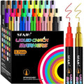 Marcadores de Tiza Líquida SFAIH — Set de 30 Colores Vibrantes, Punta Fina 0.7-1mm, para Pizarrón, Vidrio y Calendario