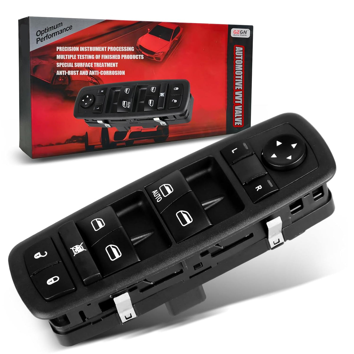 4602632AB Interruptor maestro de elevalunas eléctrico compatible con Liberty y Dodge Nitro 2008-2012, Dodge Journey 2009-2010. 4602632AD 4602632AC Interruptores de control del lado del conductor. 8 + 13 pines metálicos.