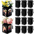 Youyole 12 piezas de centros de mesa con cajas para fotos de graduación 2026, portafotos para decoración de mesa de la clase de 2026, accesorios para fotos de fiesta de graduación de 6x4 pulgadas para felicitar a los graduados (gorro, negro)