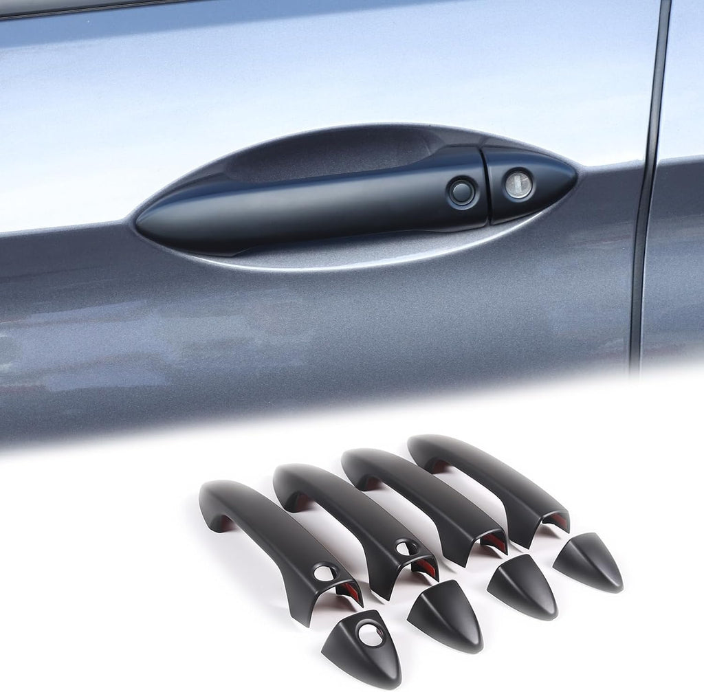 Embellecedor de cubierta para manija de puerta exterior HIRUFAIT para Honda Pilot 2016-2022 / Honda Ridgeline 2017-2024, 4 piezas, protector de manija de puerta exterior para automóvil, material ABS (negro mate)