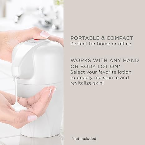 Calentador y Dispensador de Loción True Glow by Conair – Para Loción Corporal y de Manos, Color Blanco