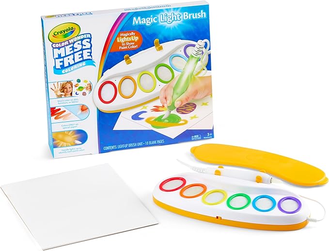 Estación de Pintura Crayola Color Wonder Magic Light Brush – Sin Manchas, Para Niños 3+ | Regalo Navideño