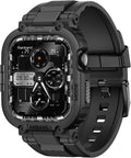 Correa y Funda Táctica amBand para Apple Watch Series 11/10 42 mm – M1 Sport Alta Resistencia, Negro