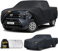 Funda impermeable para coche Tozaroa, apta para todo tipo de clima, para exteriores, para automóviles y camiones (hasta 210 pulgadas de largo) con parasol para parabrisas, ajuste universal para Nissan Frontier, Ford F100, Chevy C10, S10, etc.