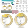 Copas Recolectoras Manos Libres para Sacaleche Spectra S1, S2 y S9 — Flange 27mm + Insertos 17/19/21/24mm Incluidos