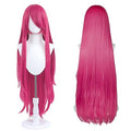 Peluca universal para disfraz, perfecta para fiestas, festivales y Halloween (rosa intenso)