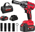 SEYVUM Impact Wrench,1/2" Impact Gun, Power Impact Driver Max Torque 320 Ft-lbs (430N.m), Cordless Impact Wrench with 20V Brushless Motor, 4.0Ah Li-ion Battery with Fast Charger, 4 Pcs Impact Sockets