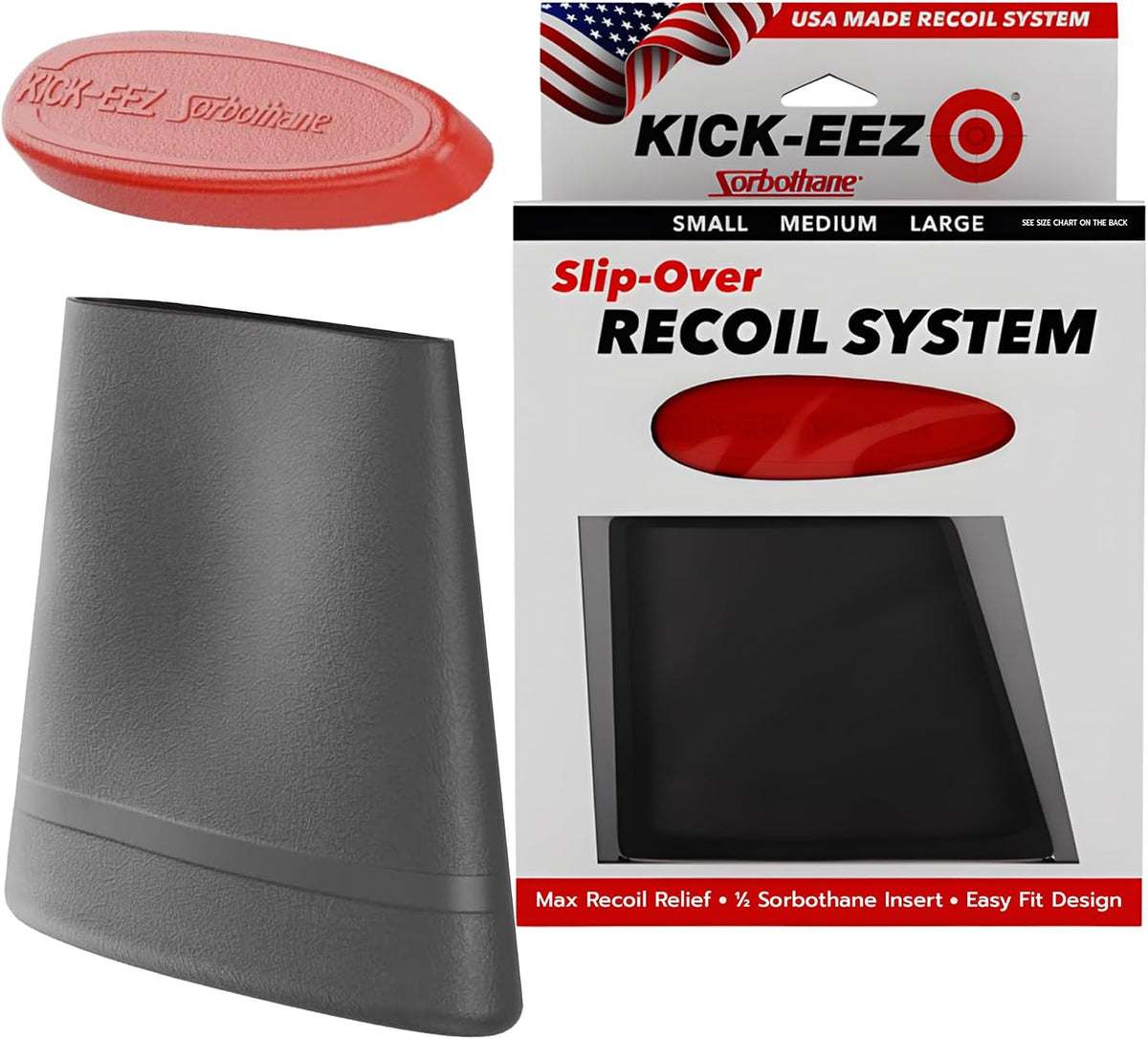 Almohadilla de Retroceso KICK-EEZ para Escopetas y Rifles – Tecnología Sorbothane, Largo Ajustable y Goma Antideslizante