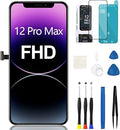 TSIOFO Reemplazo de pantalla para iPhone 12 Pro Max de 6,7 pulgadas, pantalla LCD táctil 3D Touch con digitalizador y herramientas de reparación. Compatible con los modelos A2342, A2410, A2412 y A2411.