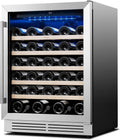 Nevera para vinos Yeego - Nevera para vinos de 24 pulgadas con capacidad para 47 botellas