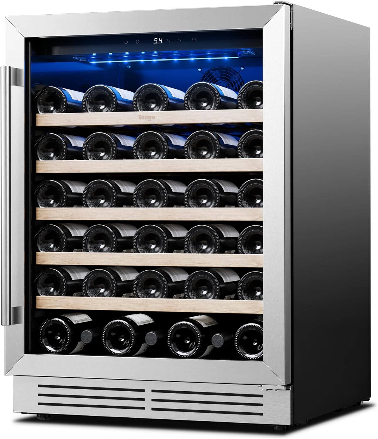 Nevera para vinos Yeego - Nevera para vinos de 24 pulgadas con capacidad para 47 botellas