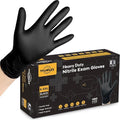 TitanFlex Guantes desechables de nitrilo para examen, 6 mil, color negro, resistente, sin látex, aptos para alimentos para cocinar