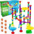 Marble Genius Marble Run Starter Set, STEM Toys & Maze Construction Building - 130 Translucent Track Pieces & Glass Marbles for Family, Kids Toddlers Ages 4-8 - Fun Easter Gifts