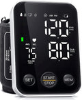 Monitor de presión arterial Oklar para brazo, ideal para uso doméstico. Esfigmomanómetro con memoria para 2x120 lecturas, brazalete ajustable de 8.7" a 15.7", pantalla grande con retroiluminación LED y bolsa de almacenamiento.