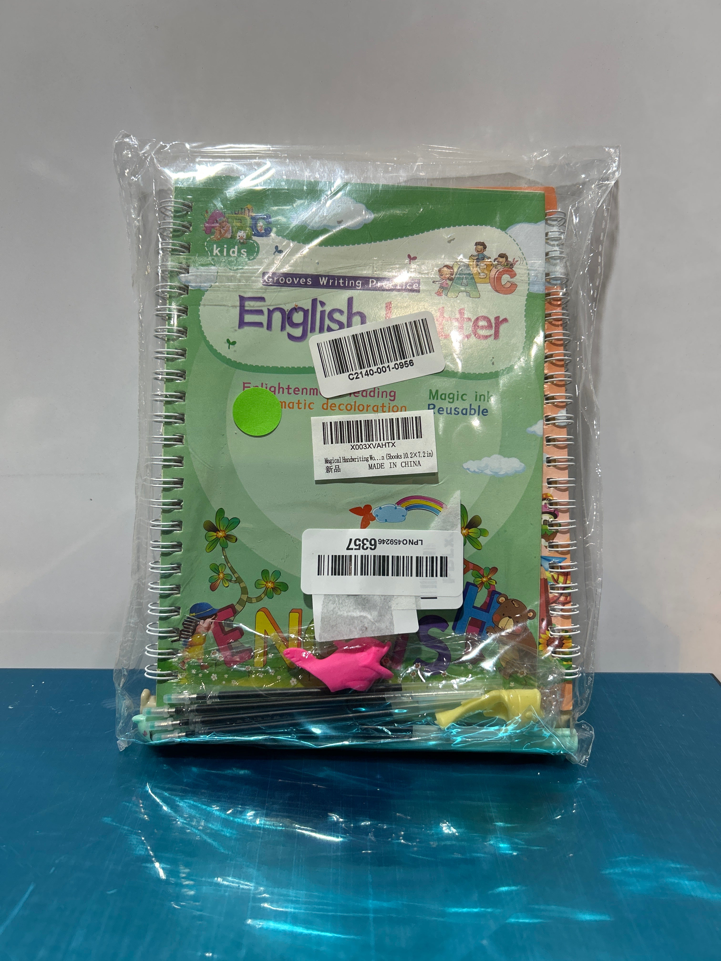 Cuadernos de escritura a mano mágicos CosyCorner, cuaderno mágico para practicar la escritura a mano, bolígrafo mágico de ayuda para la escritura, cuaderno reutilizable con diseño de plantilla de ranuras para niños, regalos de Pascua para niños (5) 