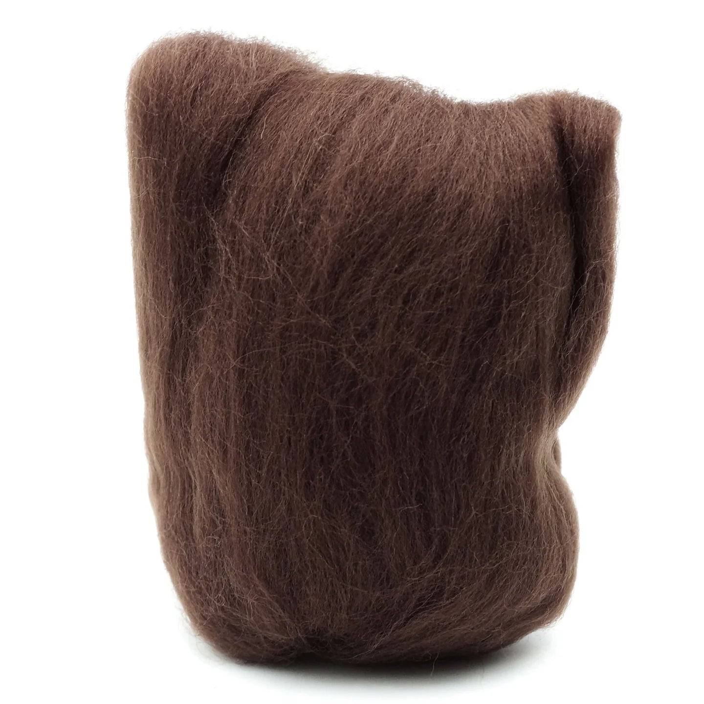 Lana Natural Roving Color Café (Brown) – Fibra para Fieltro en Seco y Tejido