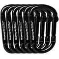 Mosquetón Oupeng Sky Heavy Duty Iron, negro, 6 unidades
