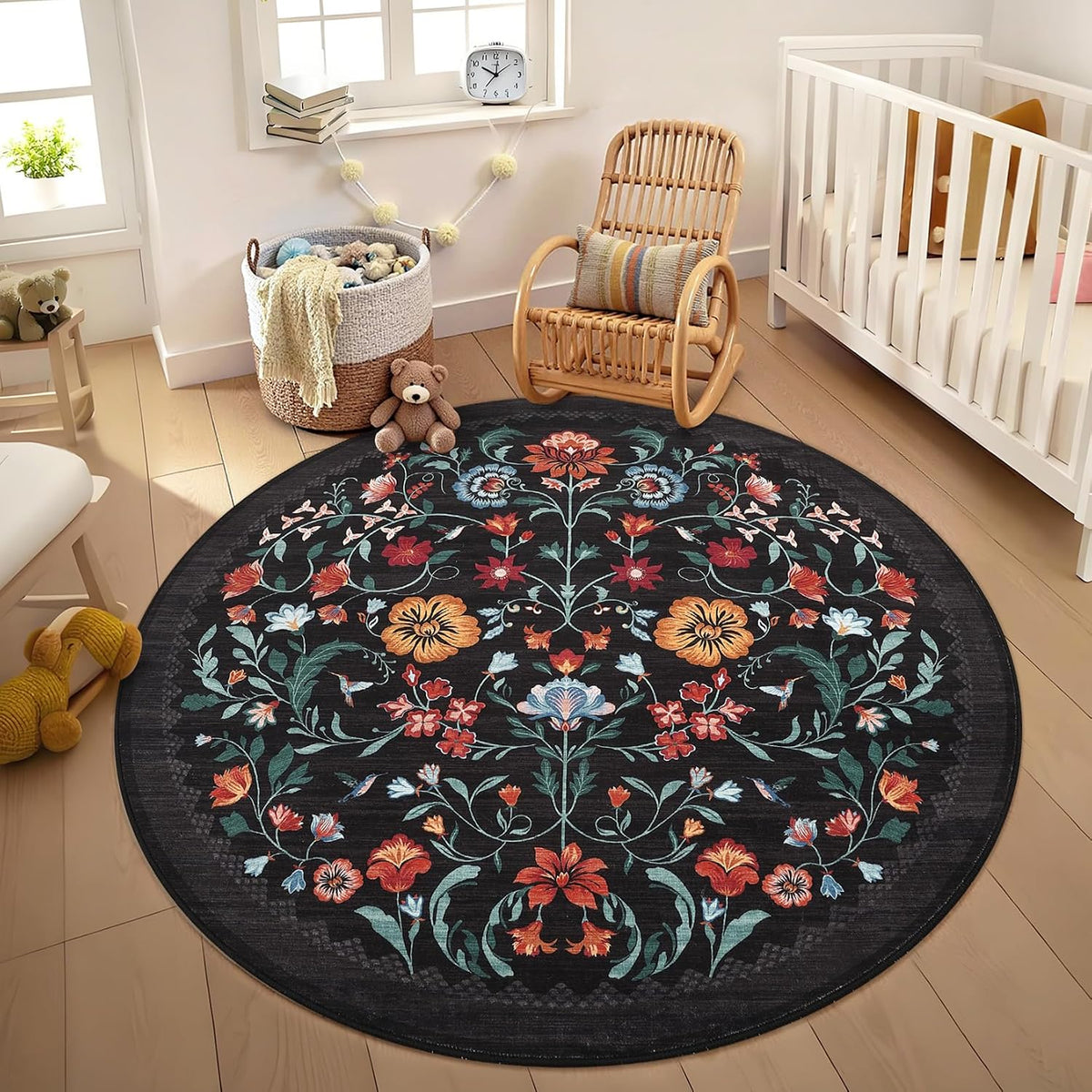 Alfombra floral GarveeHome de 2x6 pies para pasillos, alfombras estilo boho para cocina, alfombras antideslizantes para baño, alfombra vintage lavable para dormitorio, alfombras largas y suaves para entrada, baño, lavandería y dormitorio universitario