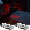 Luces proyector puerta LaLaSuo luz bienvenida HD lámpara sombra logo sin desvanecimiento sin borrosidad enchufar jugar luz cortesía para accesorios Dodge Challenger 2015-presente rojo 392