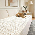 Funda de Sofa para Perros Lavable | Antideslizante y Suave para Sofa de 3 Cojines | Protector Grueso Pet Friendly | Beige 27.6x59 Pulgadas