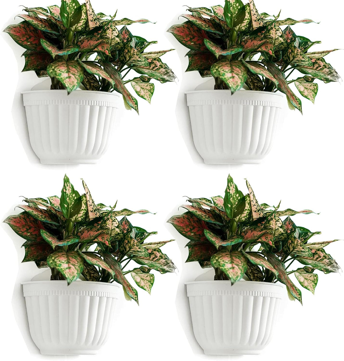 ORIMERC Macetas de pared blancas, paquete de 4