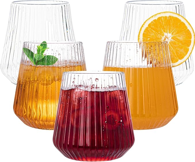 N9R 24 copas de vino de plástico desechables, vasos de cóctel y Spritz de 14 onzas