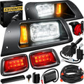 Kit de Luz EXOEMTS EZGO TXT Kit de Faro y Luz Trasera para Carro de Golf EZGO TXT 1996-2013 Gas y Eléctrico Faro LED TXT 12V Luz Trasera con Kit de Señal de Giro Arnés de Cables Luz de Emergencia y Horn