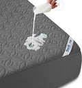 Protector de colchón impermeable BEDLORE, tamaño king size con bolsillo profundo de 6" a 18", funda de colchón suave, silenciosa y a prueba de suciedad, lavable, para el hogar, dormitorio y hotel (gris).