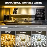 DAYBETTER Luces LED bajo Gabinete con Control Remoto y Dimmer – Tiras LED para Dormitorio, Cocina y Hogar