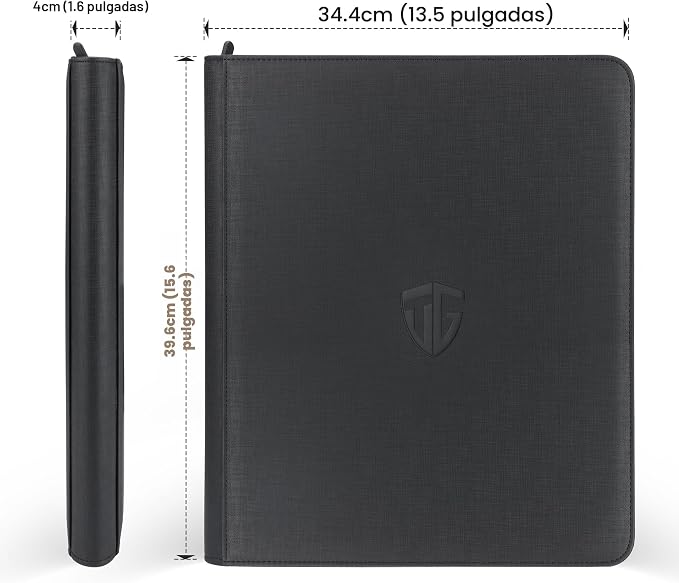 Álbum TCGUARD para Toploaders — 216 Toploaders, 9 Bolsillos, Compatible TCG y MTG, Negro