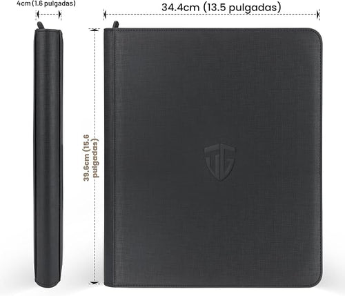 Álbum TCGUARD para Toploaders — 216 Toploaders, 9 Bolsillos, Compatible TCG y MTG, Negro