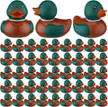 PullCrease Rubber Duck 2 Inch Duck Bath Floating Rubber Duckies Adorable Party Supplies for Ducky Hunting Birthday Party Gift Nature Birds Lovers Hunting Decoration(48 Pcs,Mallard)