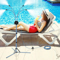 Nebulizador de pie Homasky para patio exterior, altura ajustable de 1,62 m (5,3 pies), sistema de nebulización para refrescar exteriores, nebulizador portátil para juegos con agua, refrigeración de patio, jardín, porche (negro)