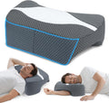 Almohada SAHEYER para dormir de lado con orificio para el brazo, almohada de hombro mejorada de espuma viscoelástica para aliviar el dolor de cuello, soporte ajustable multiángulo para los brazos para un sueño sin presión en adultos (gris)