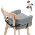 ROYALAY Toddler Booster Seat for Dining Table, Adjustable Height Booster Seat Pad for Kids Chair, 5.3inch Portable Booster Cushion with Straps, Travel Booster Seats for Baby Child Boys Girls(Grey)